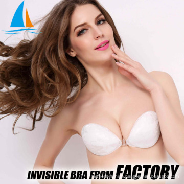 Silicone white sexy lace bra transparent lace bra